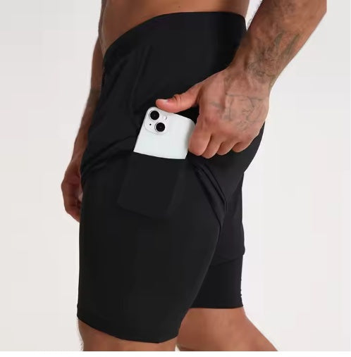 Men' Quick Dry 2-In-1 Gym Shorts