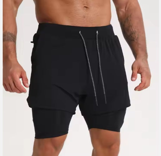 Men' Quick Dry 2-In-1 Gym Shorts