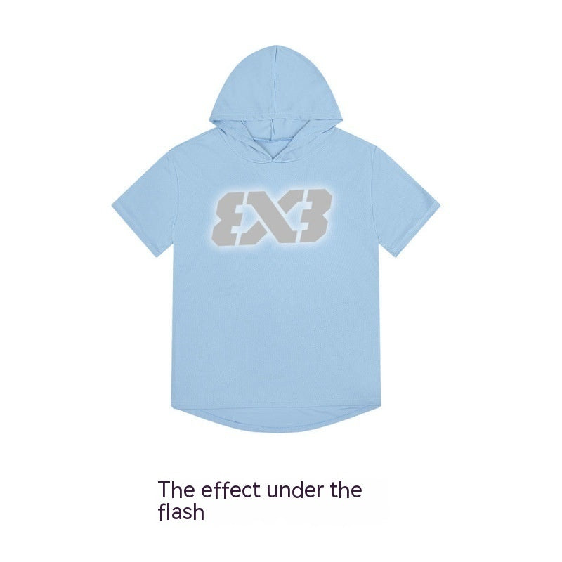 Basketball Short Sleeve Hoodie/T-Shirt