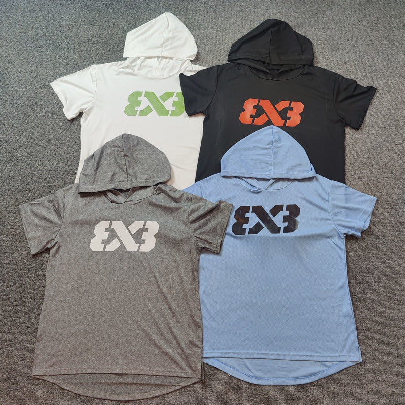 Basketball Short Sleeve Hoodie/T-Shirt