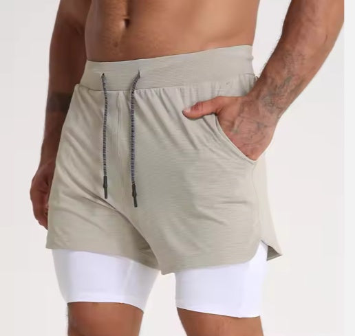 Men' Quick Dry 2-In-1 Gym Shorts
