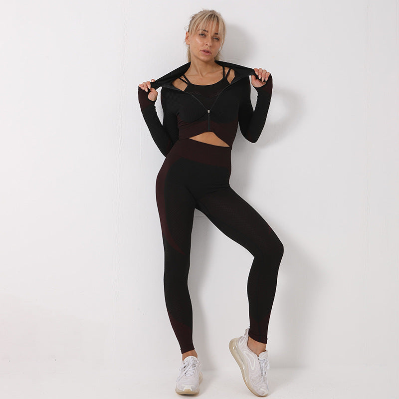 Women’s Three-Piece Yoga Set
