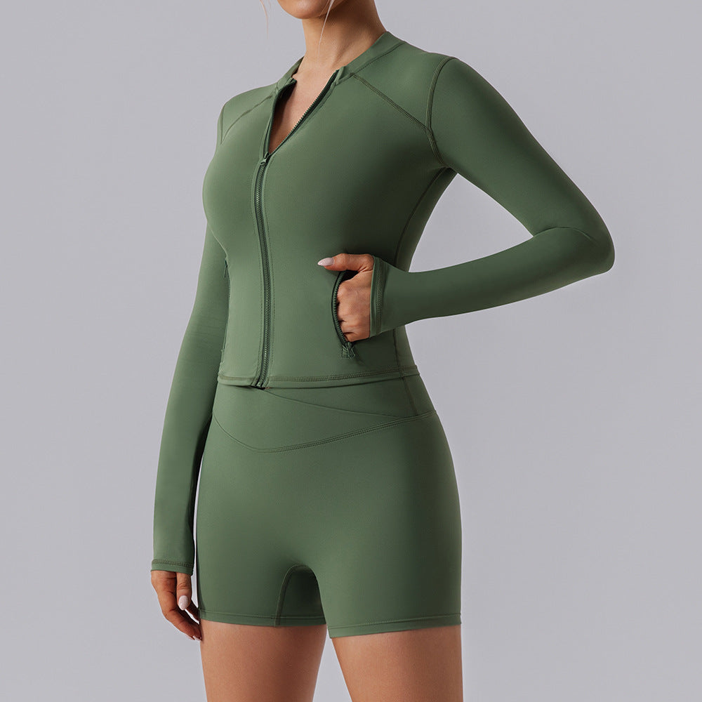 Women’s Long Sleeve Slim-Fit Yoga Cardigan
