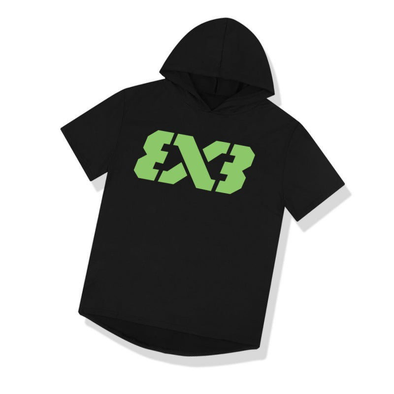 Basketball Short Sleeve Hoodie/T-Shirt