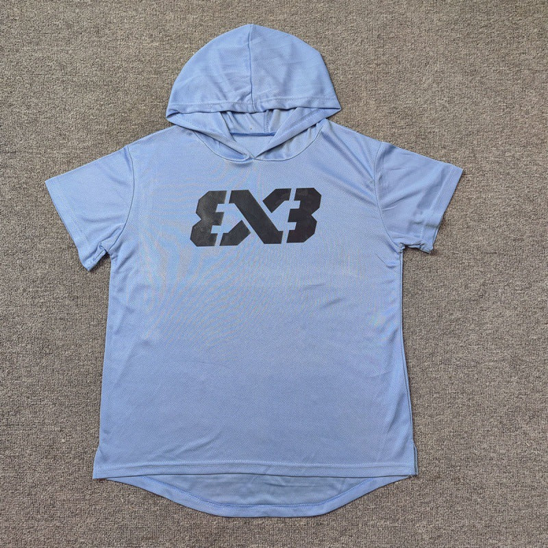 Basketball Short Sleeve Hoodie/T-Shirt